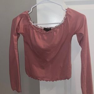 Off the shoulder long sleeve